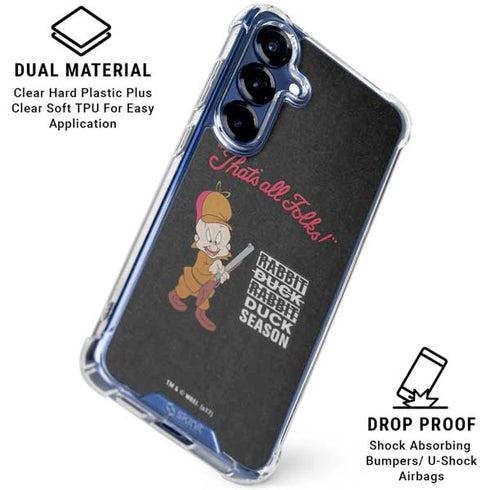 Looney Tunes Elmer Fudd Thats All Folks Galaxy S25 Clear Case